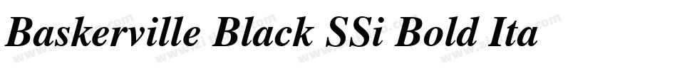 Baskerville Black SSi Bold Italic字体转换